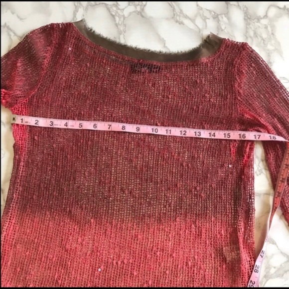 Orange Ombré Mesh Top - Picture 9 of 12